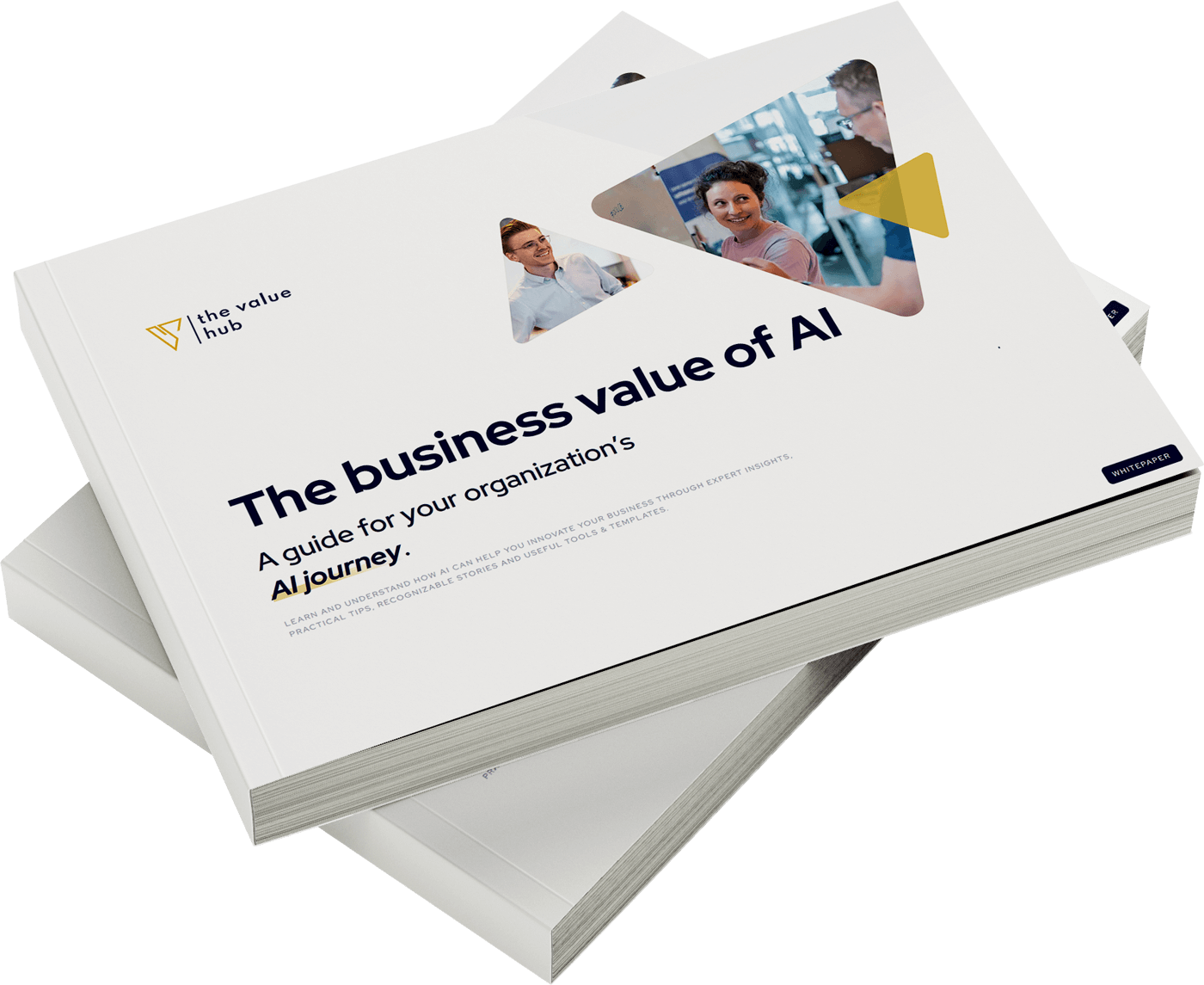 Example of the printed The business value of AI guide